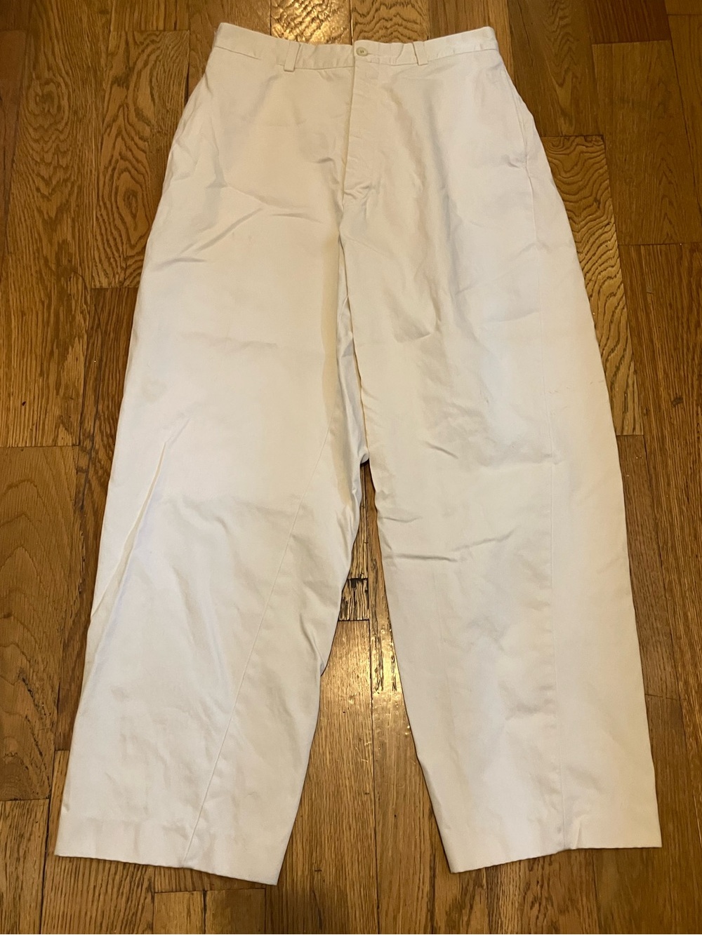 Vintage Polo Ralph Lauren Button Fly Pants Cream 33x28 Men's Chinos For Repair